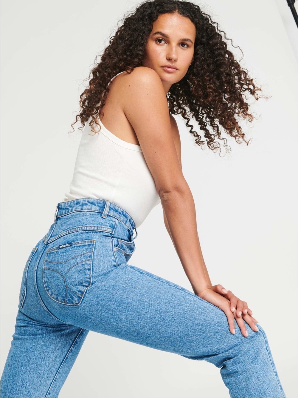 Rollas Dusters High Rise Slim Jeans 26 Vintage Light Wash